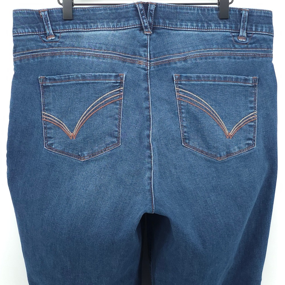 Wit & Wisdom Ab-solution Women Jeans 18W Blue Bootcut L1X111KG Dark Wash - Picture 4 of 11